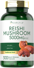 Carlyle Reishi Mushroom Supplement bottle and label