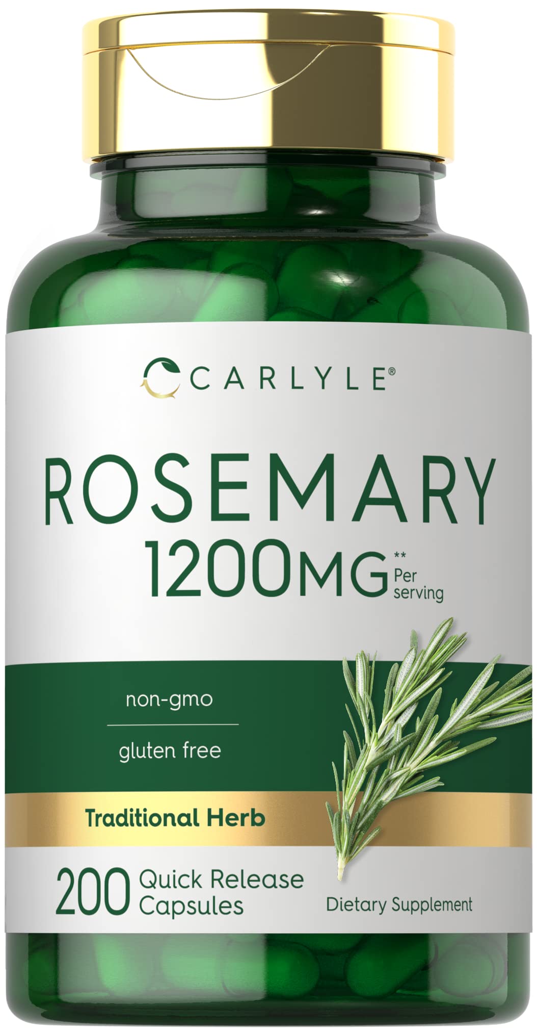 Carlyle Rosemary Capsules bottle – 200 count