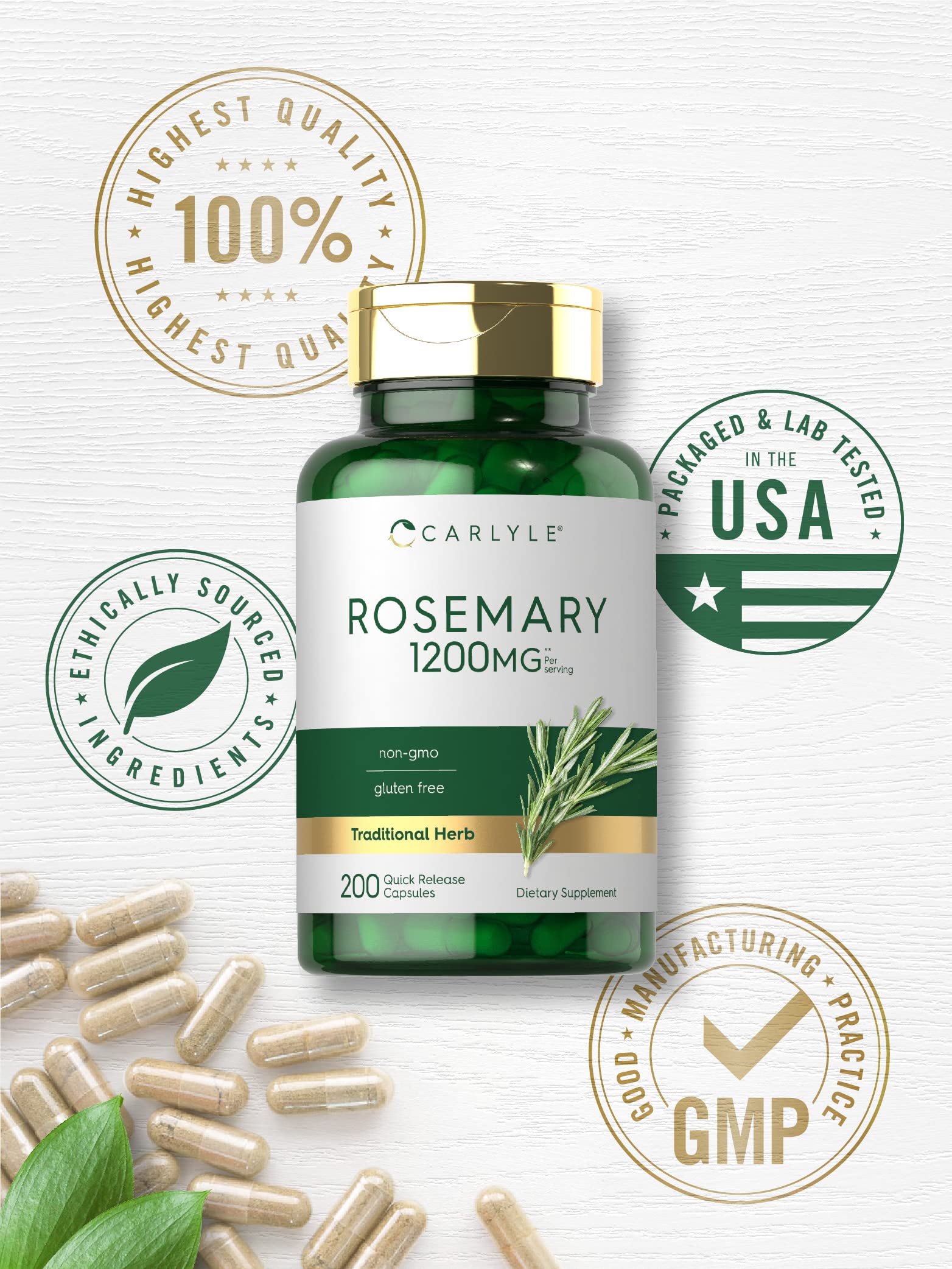 Quick-release rosemary capsules