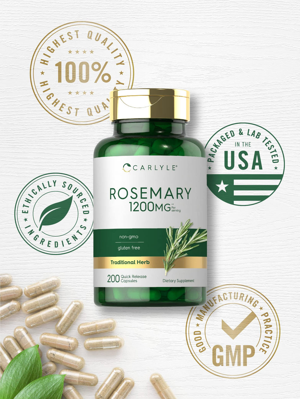 Quick-release rosemary capsules
