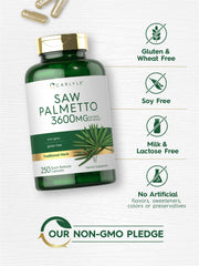 Non-GMO and gluten-free label for Carlyle Saw Palmetto