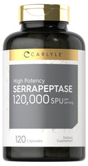 Carlyle Serrapeptase 120000 SPU bottle with 120 capsules
