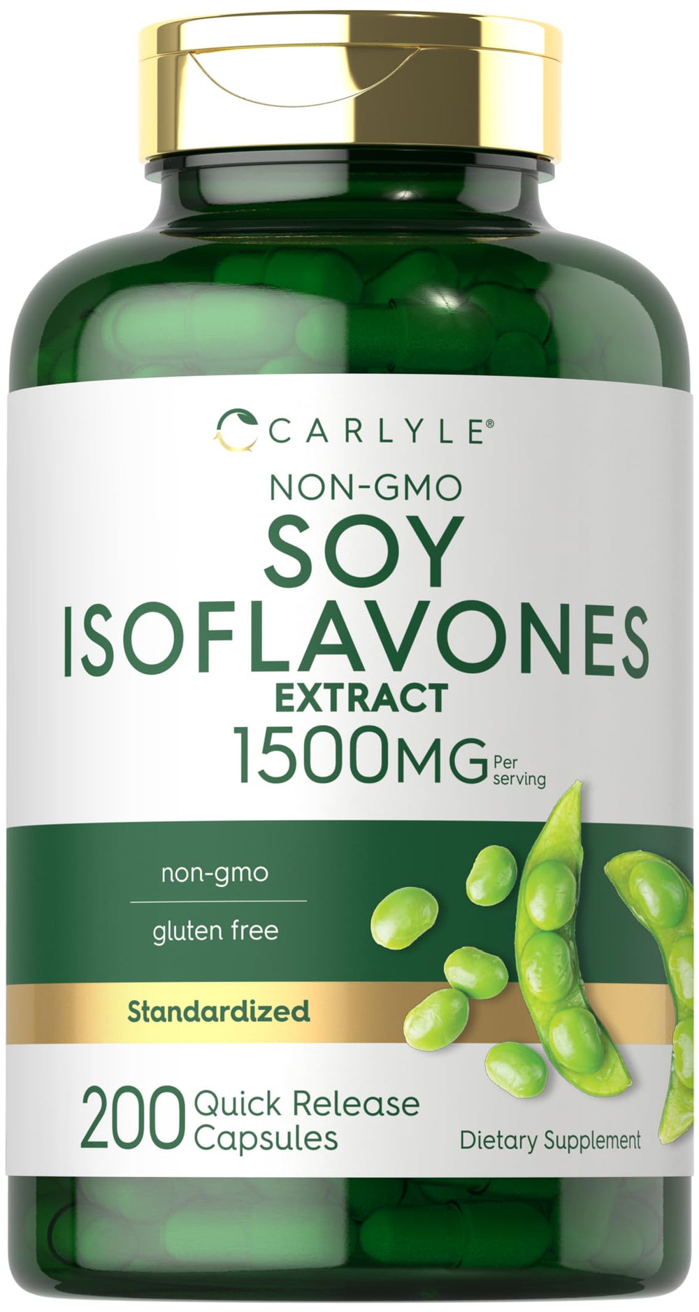 Carlyle Soy Isoflavones 1500mg bottle front label