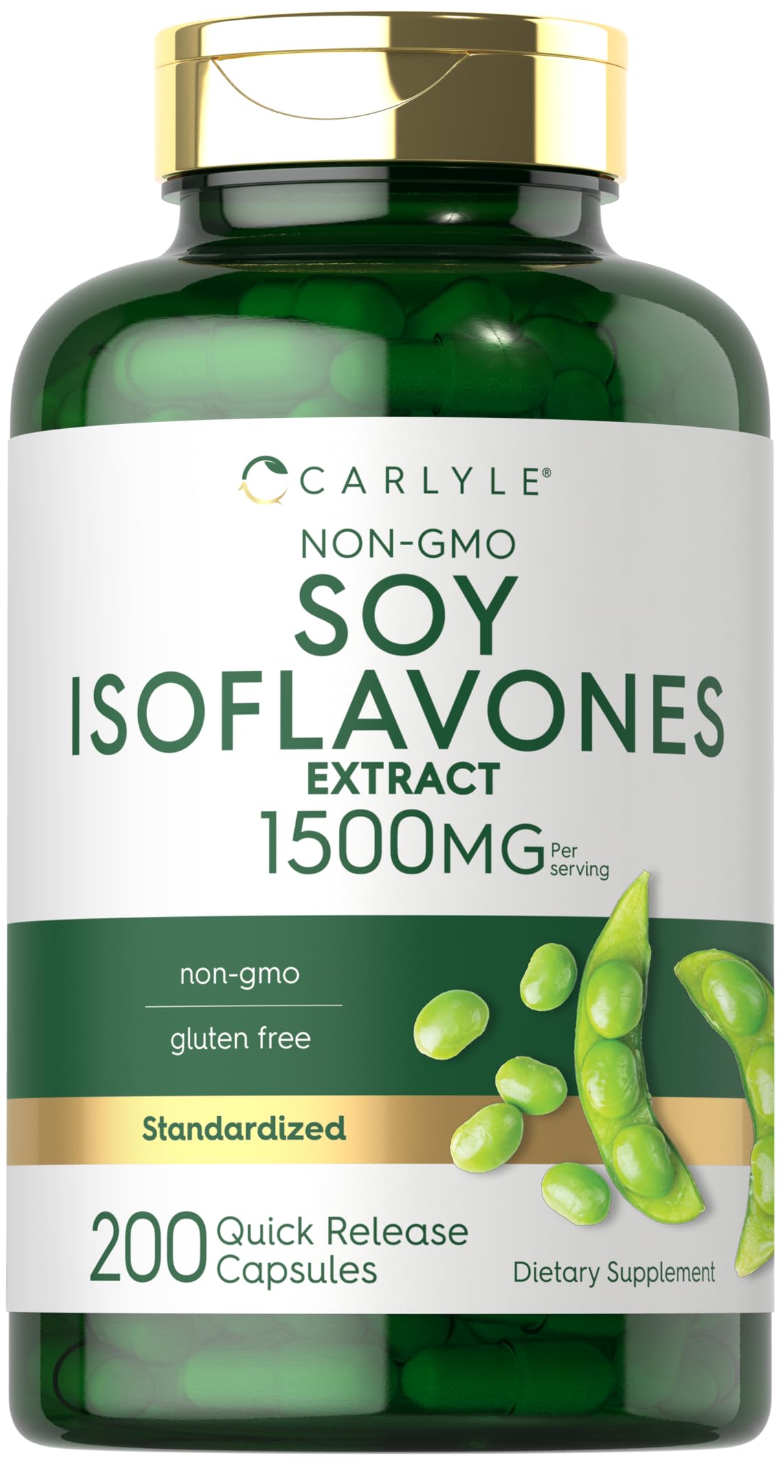 Carlyle Soy Isoflavones 1500mg bottle front label