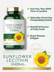 Nutrition facts panel for Carlyle Sunflower Lecithin Softgel Capsules