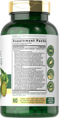Close-up of Carlyle Super Greens vegetarian capsules