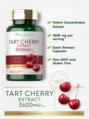 Carlyle Tart Cherry Extract Capsules packaging and bottle