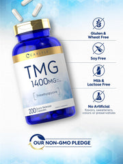 Non-GMO and gluten-free Carlyle TMG packaging