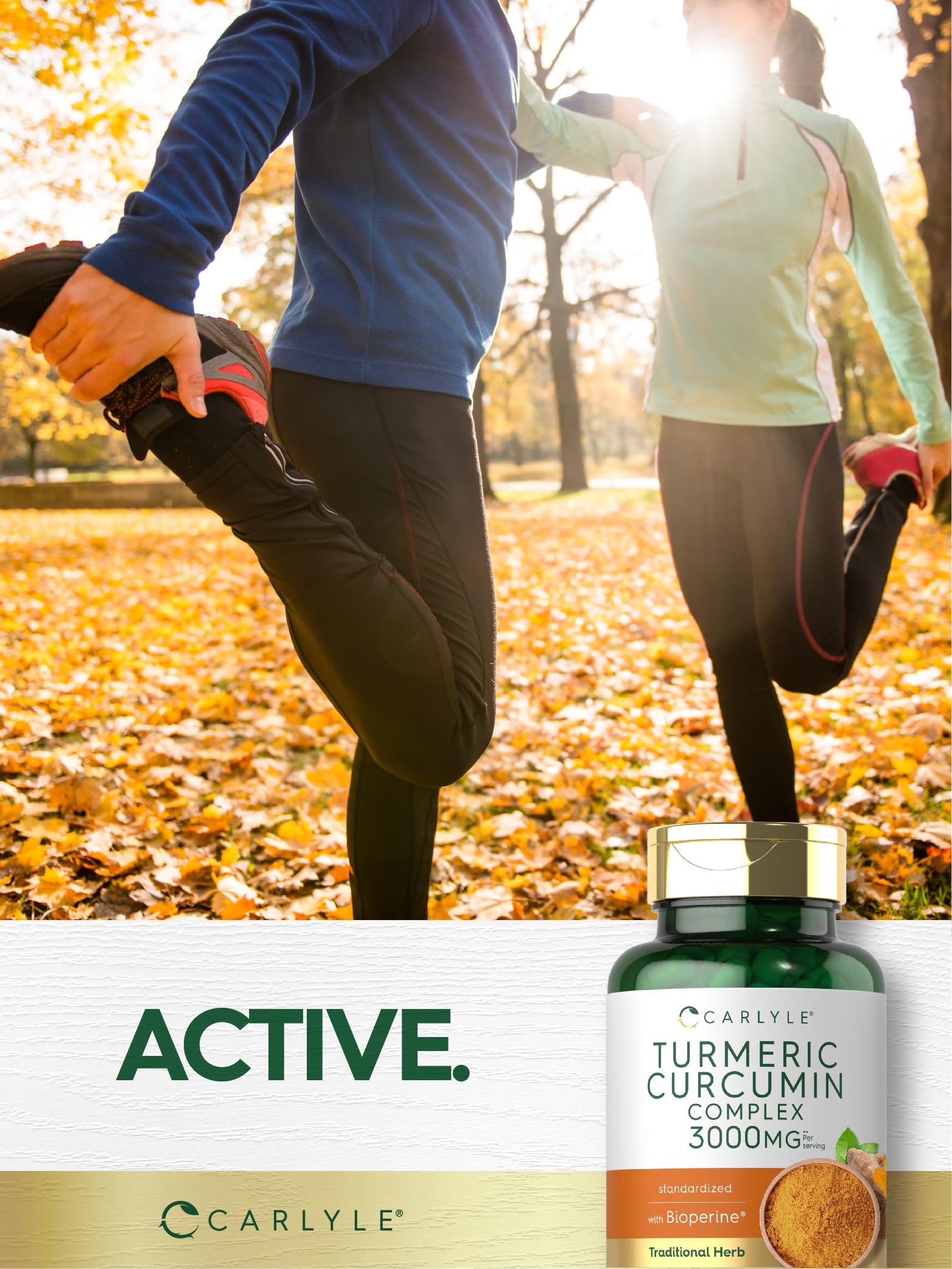 Gluten-free and Non-GMO Carlyle Turmeric Curcumin packaging