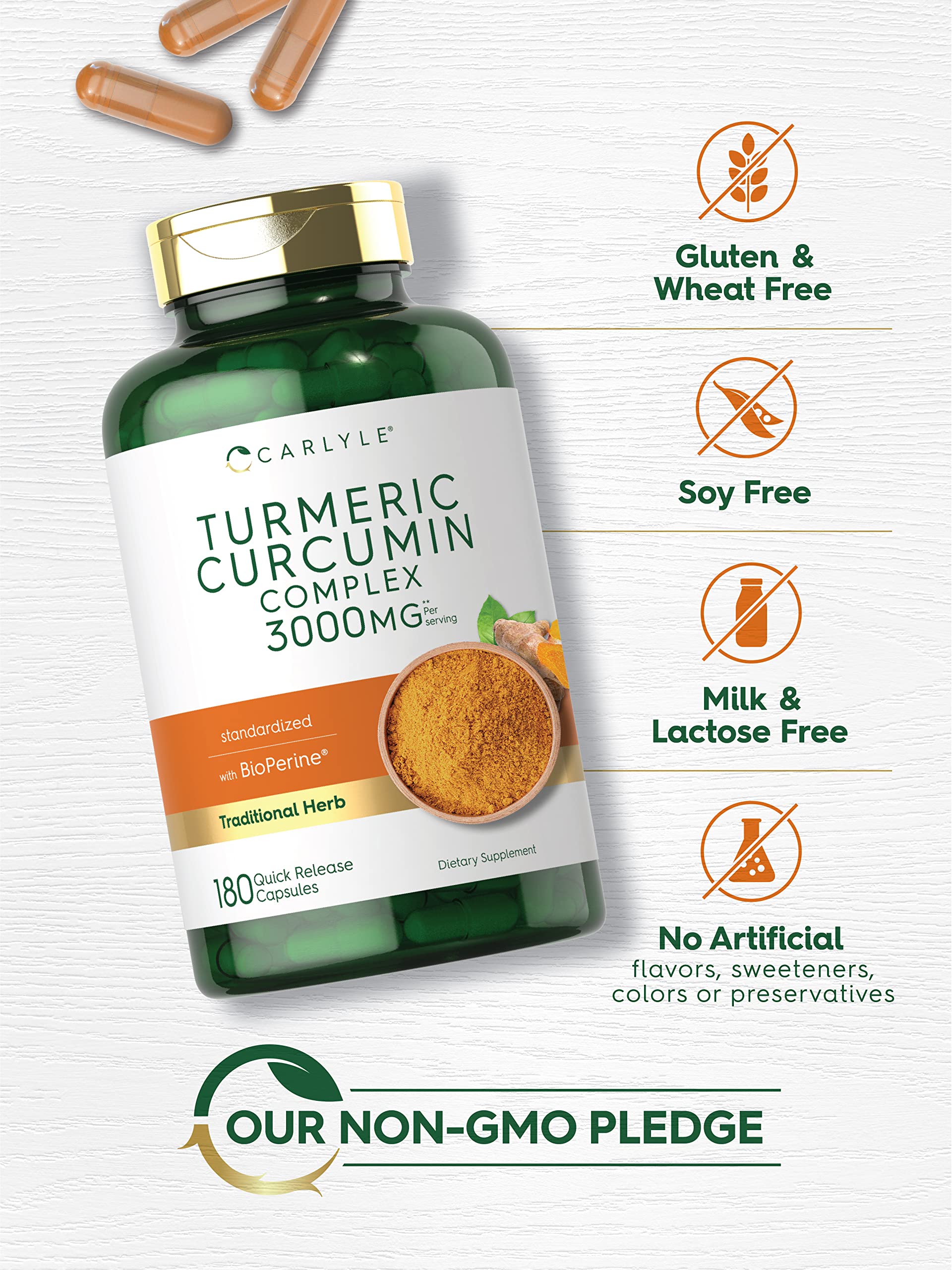 Carlyle Turmeric Curcumin standardized formula information