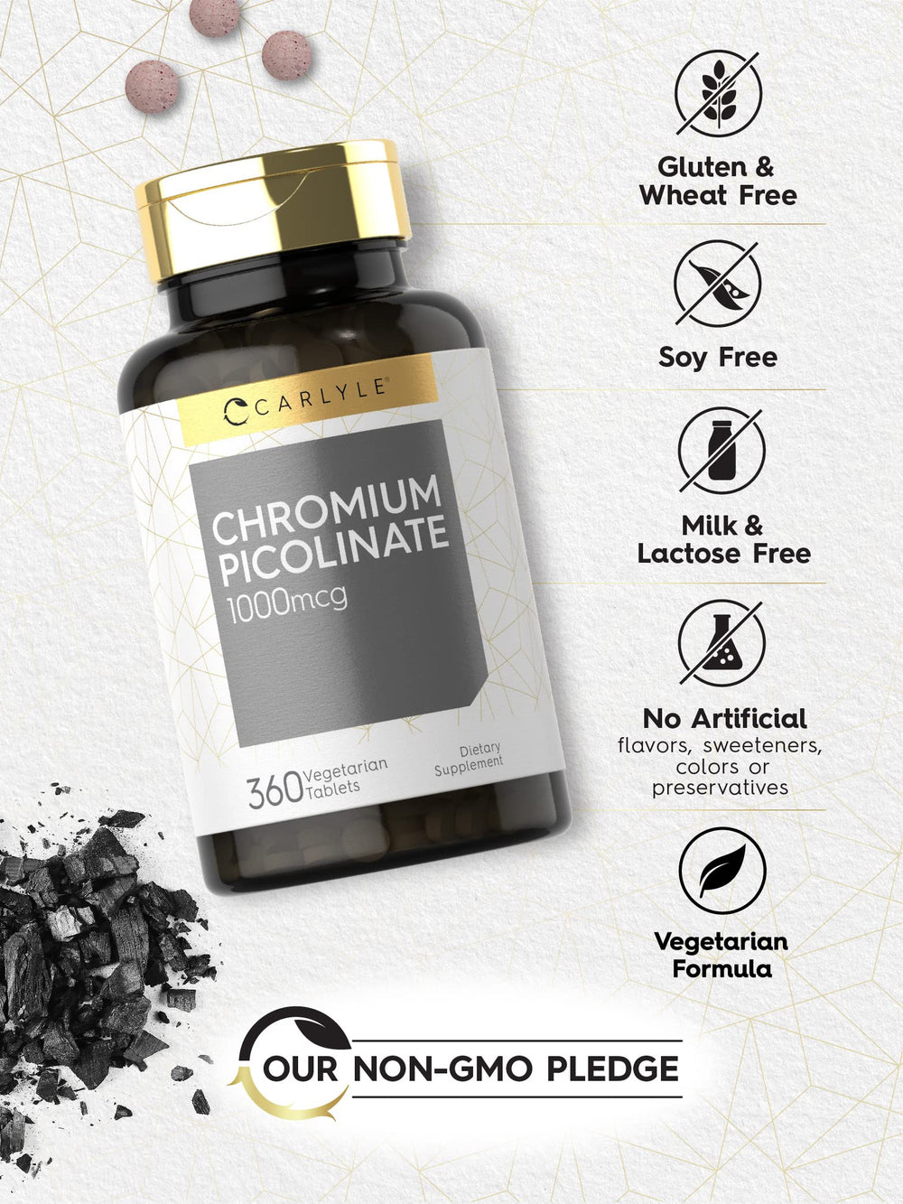 Gluten-free and Non-GMO certification on packaging