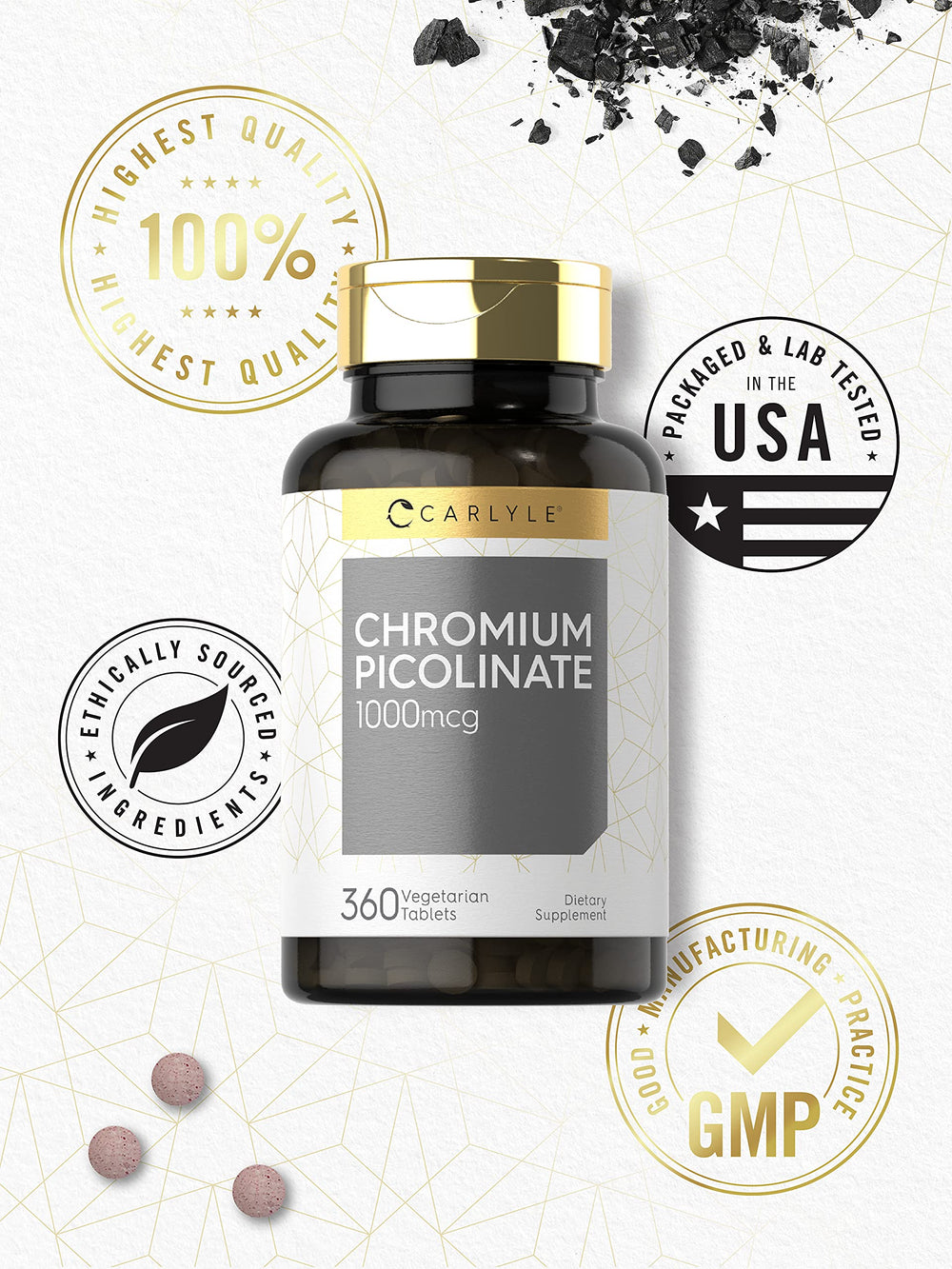 Vegetarian formula packaging for Carlyle chromium supplement