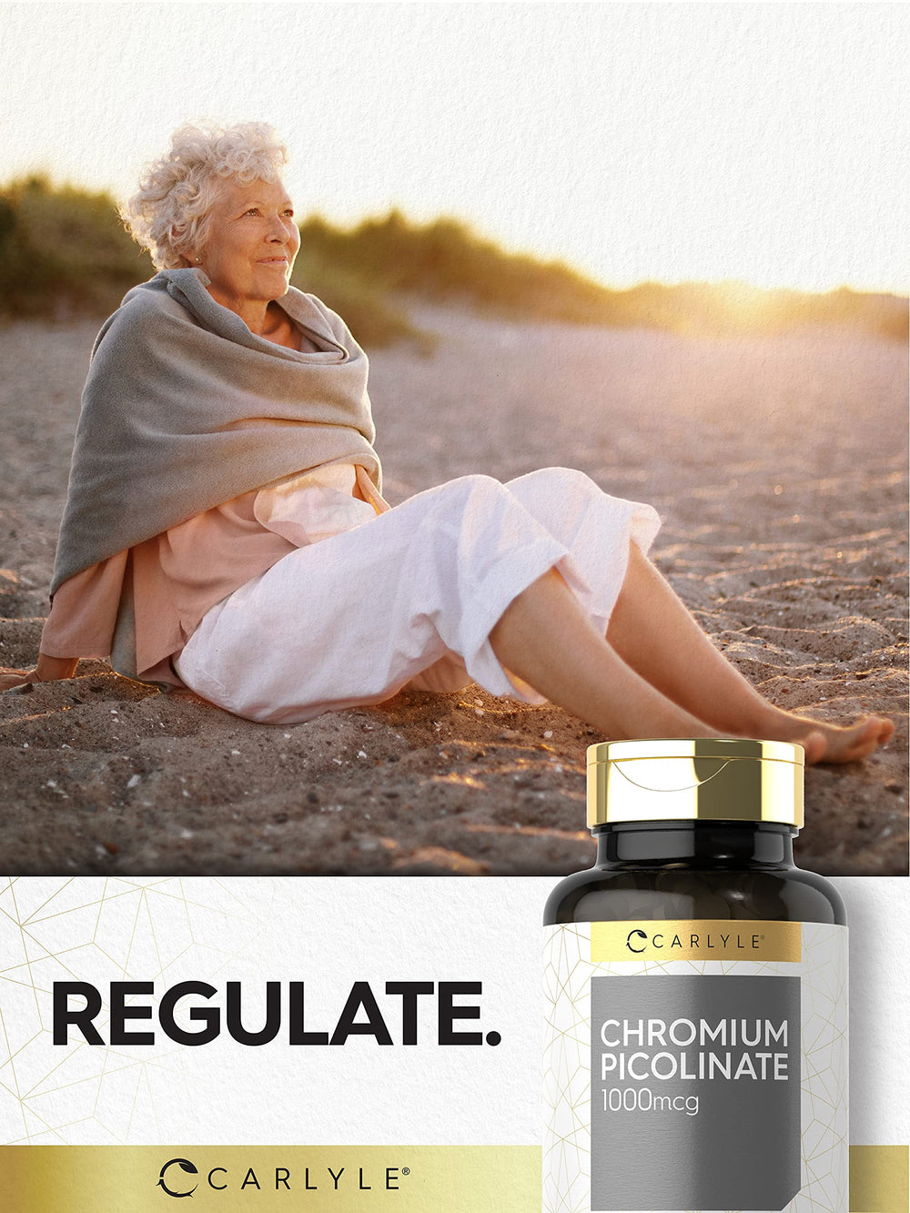 Lab-tested Carlyle supplement image with quality seal