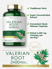 Front view of Carlyle Valerian Root Capsules bottle