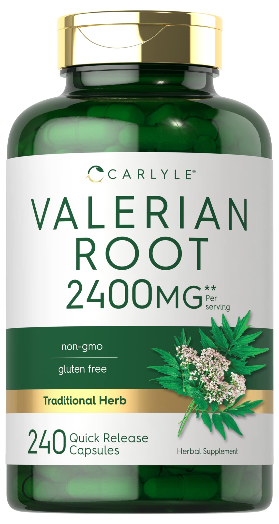 Carlyle Valerian Root Capsules 2400mg - 240 Count bottle