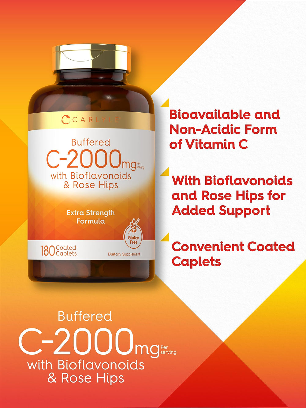 Carlyle Vitamin C label showing ingredients