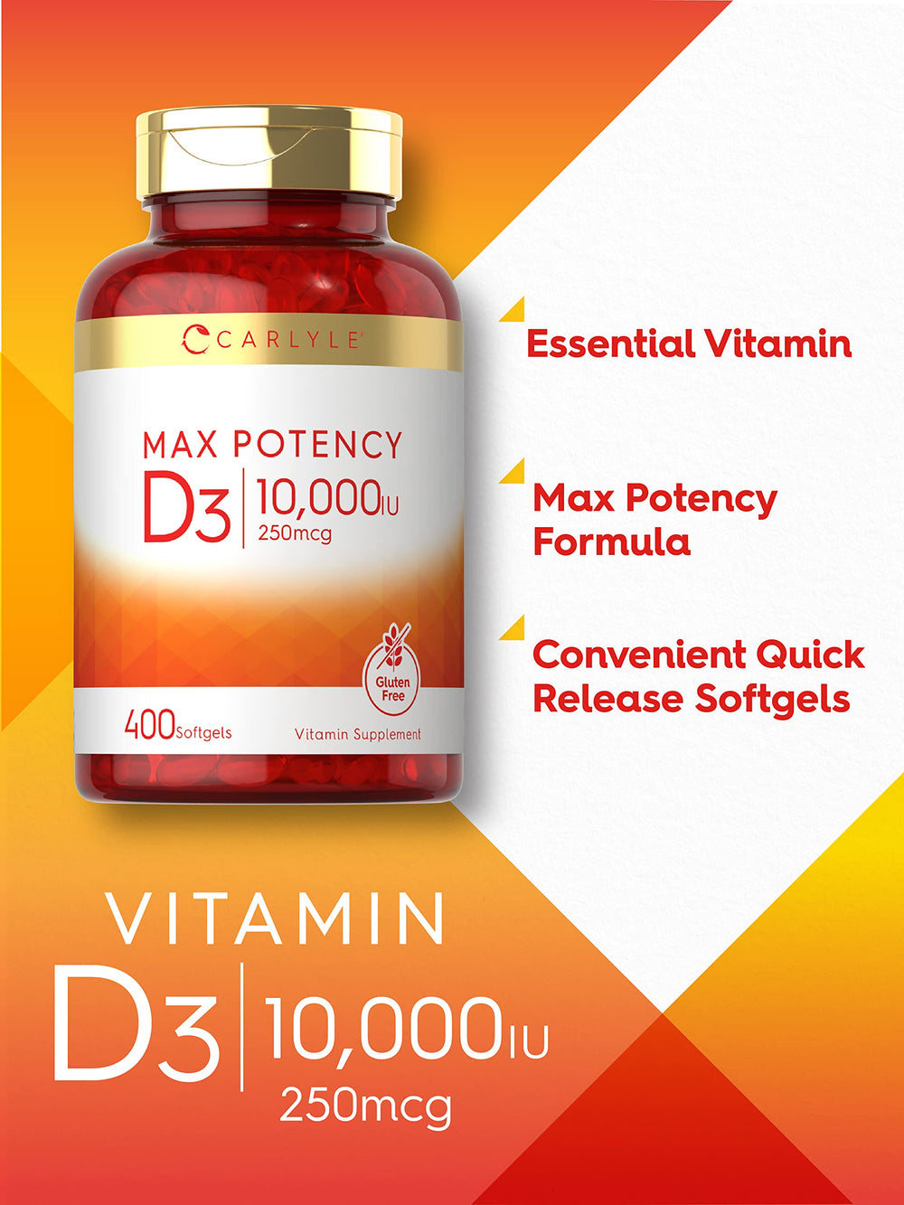 Carlyle Vitamin D3 10,000 IU packaging image