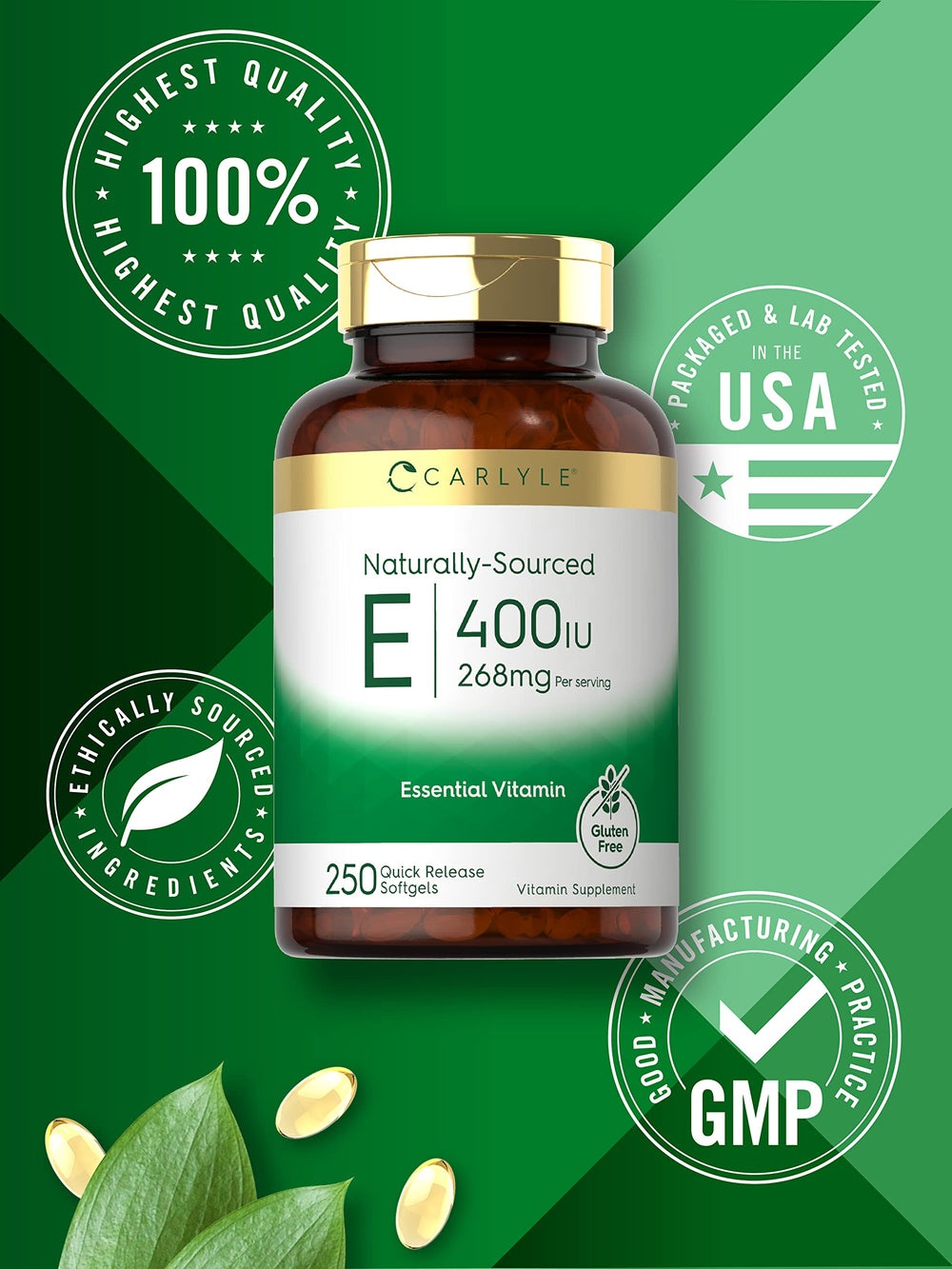 Carlyle Vitamin E 400 IU product packaging