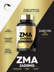 Diagram showing ZMA ingredients: Zinc, Magnesium, Vitamin B6