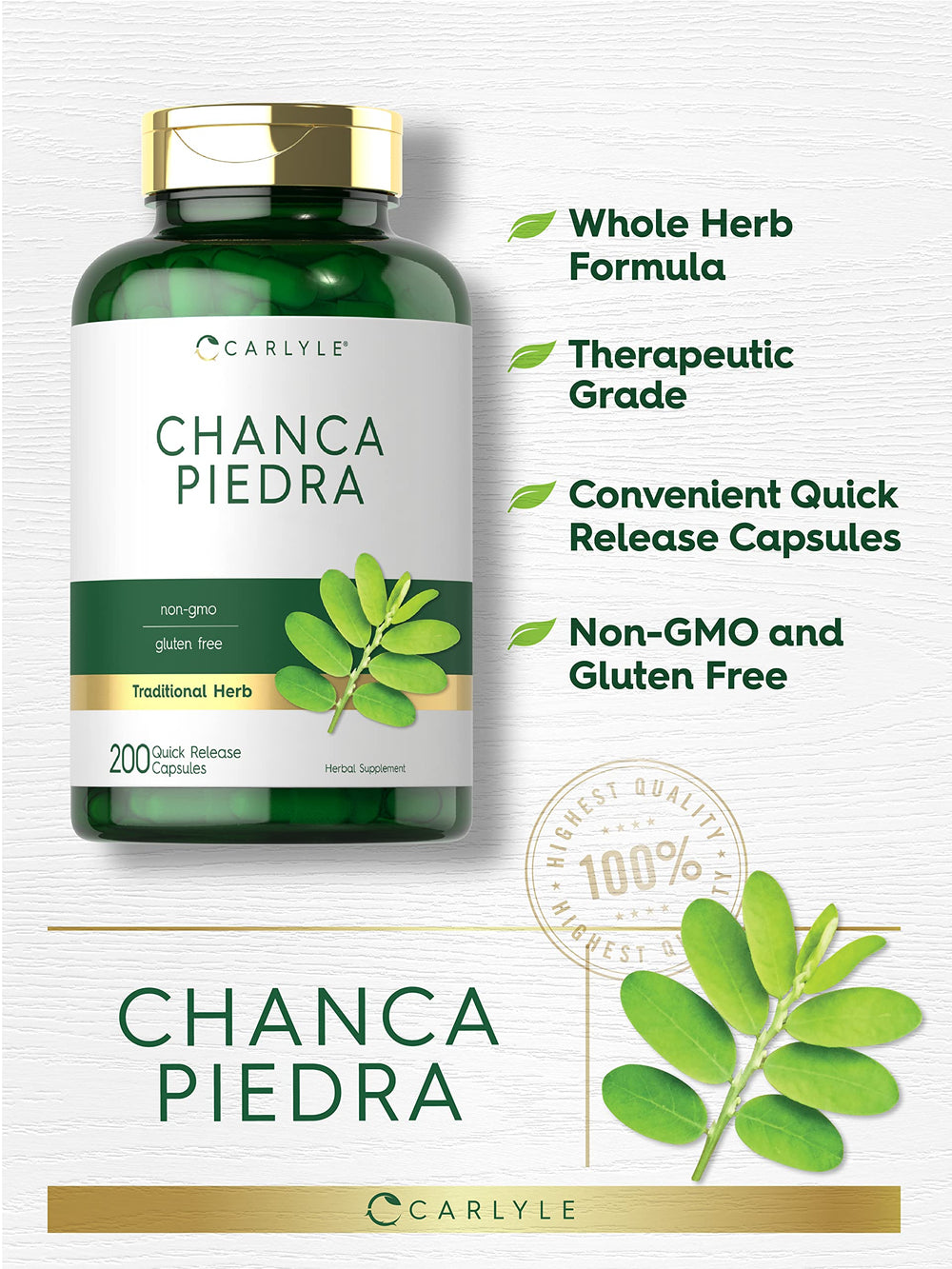 Carlyle Chanca Piedra product label