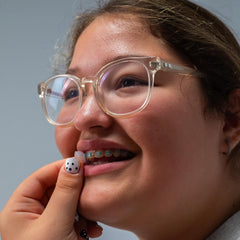 Brace relief wax applied to braces (illustrative)