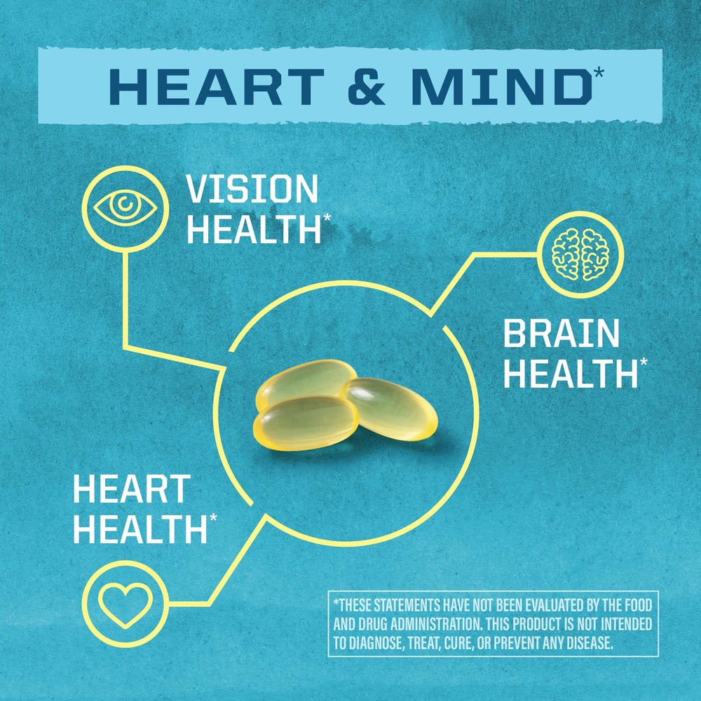 Carrageenan-free, non-GMO omega-3 supplement packaging