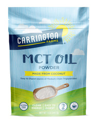 Carrington Farms Organic MCT Oil Powder canister on white background
