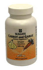 Seagate Carrot and Garlic 500mg 100 Capsules bottle label