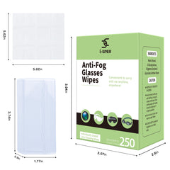 Carrying box for anti-fog lens wipes