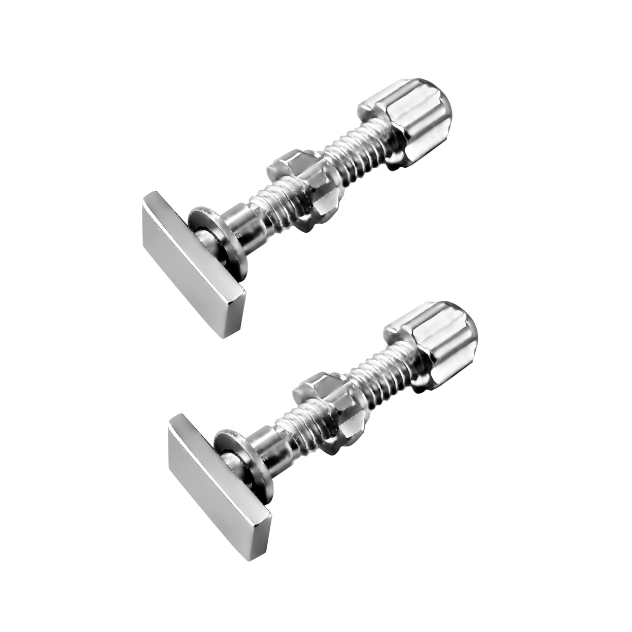 Front view of Cartier screws and bolt set for rectangular eyeglasses