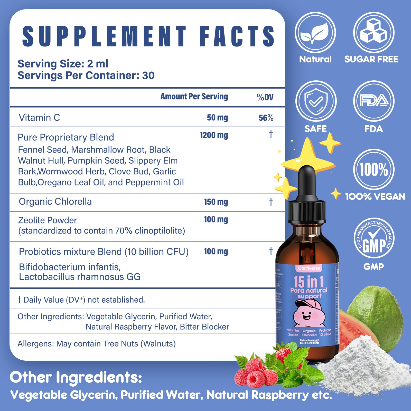 Calibrated dropper and 2 oz bottle for dosing