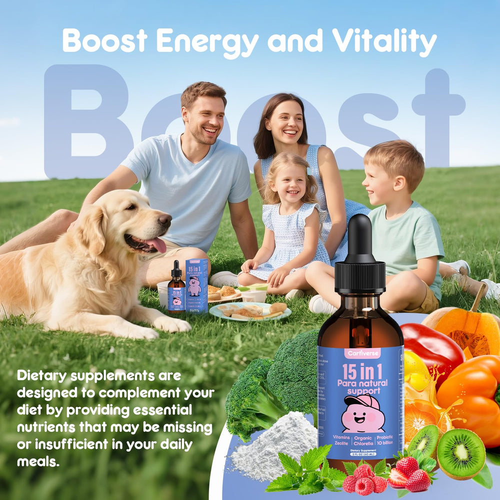 Kid-friendly berry-flavored parasite cleanse drops for children