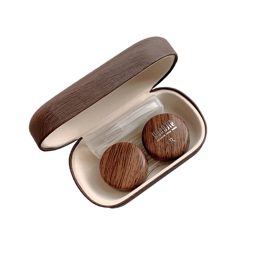Caruncoo wood grain outer case in brown finish