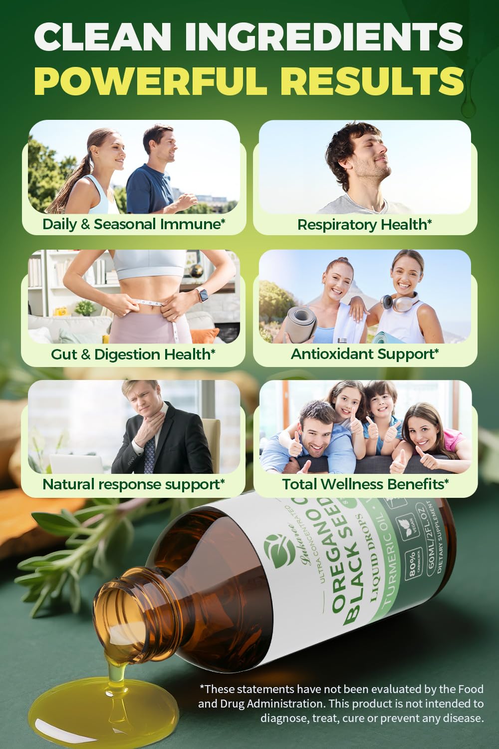 Label highlighting 80% carvacrol thymol standardized