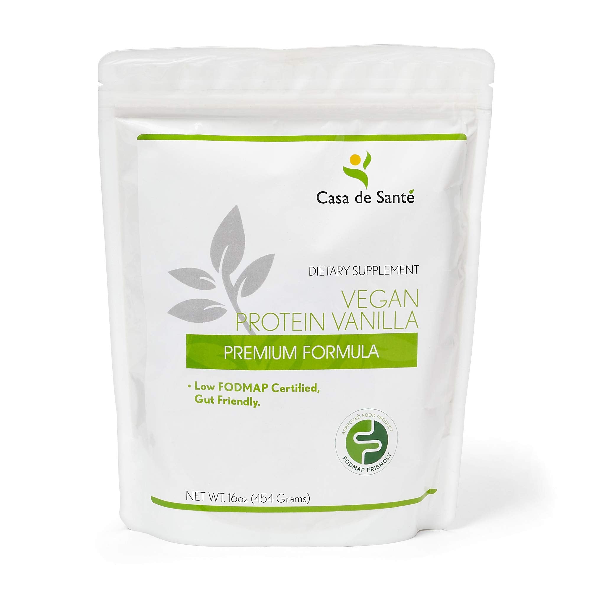 Casa de Sante low FODMAP vanilla protein tub for gut-friendly shakes
