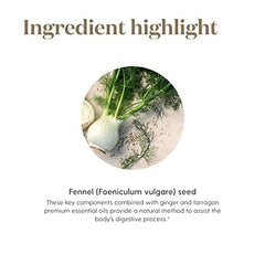 Ingredients include cascara sagrada, psyllium seed, ginger and tarragon