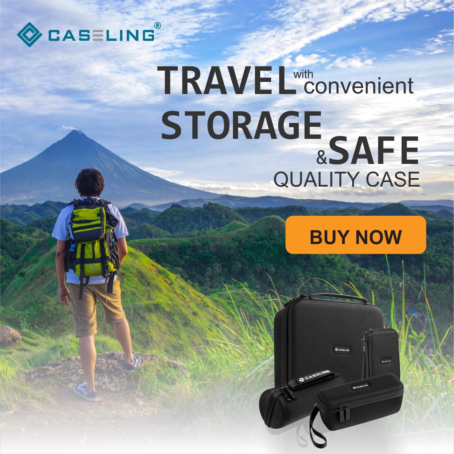 Compact travel case suitable for backpack or carry-on