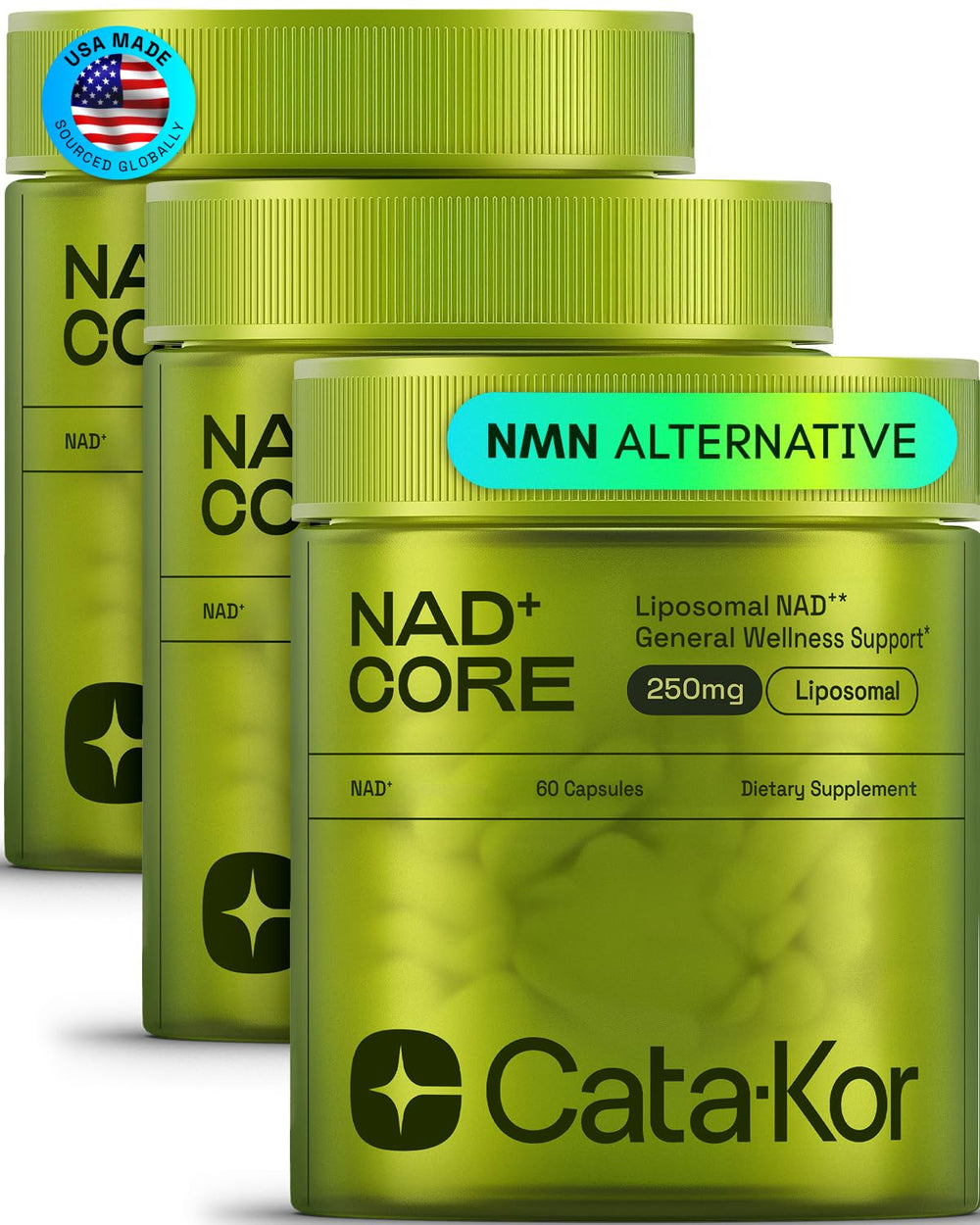 Cata-Kor NAD Core liposomal NAD+ supplement bottle front