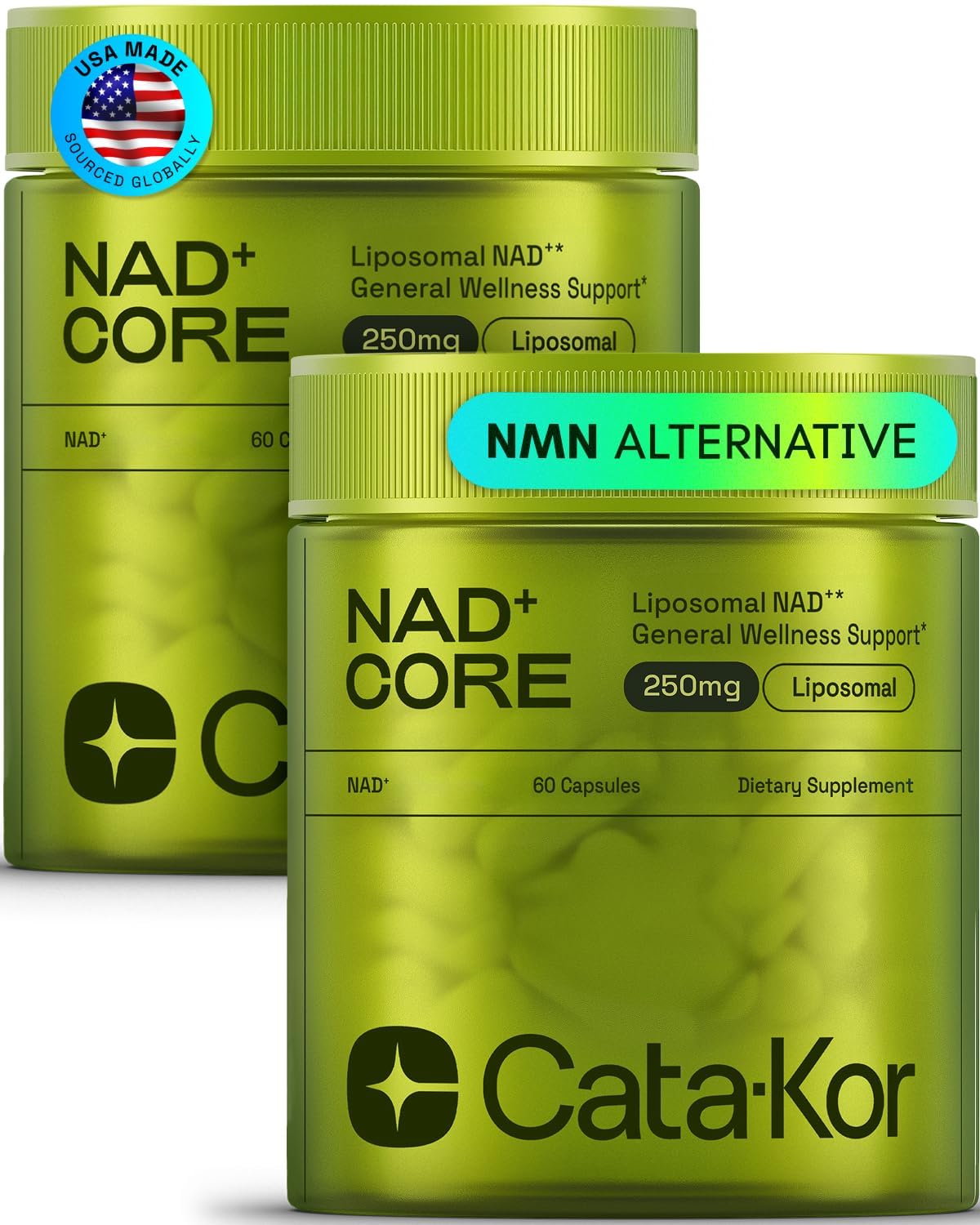 Cata-Kor NMN Liposomal NAD+ Core bottle with label and branding