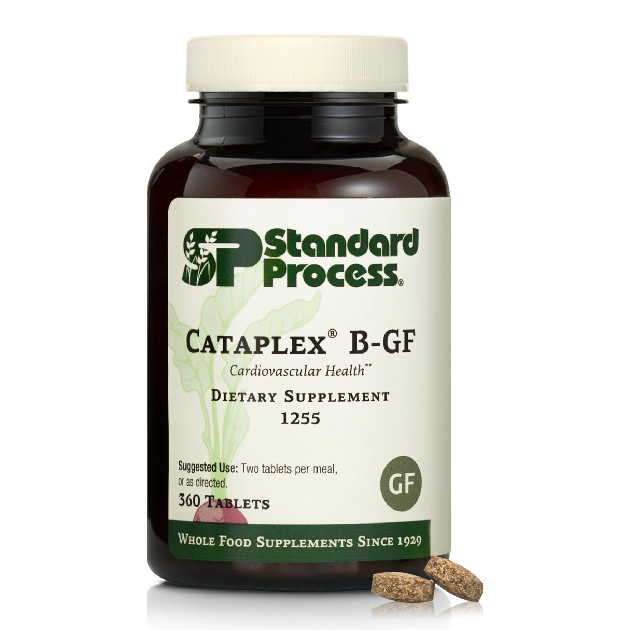 Cataplex B-GF bottle label with Standard Process branding