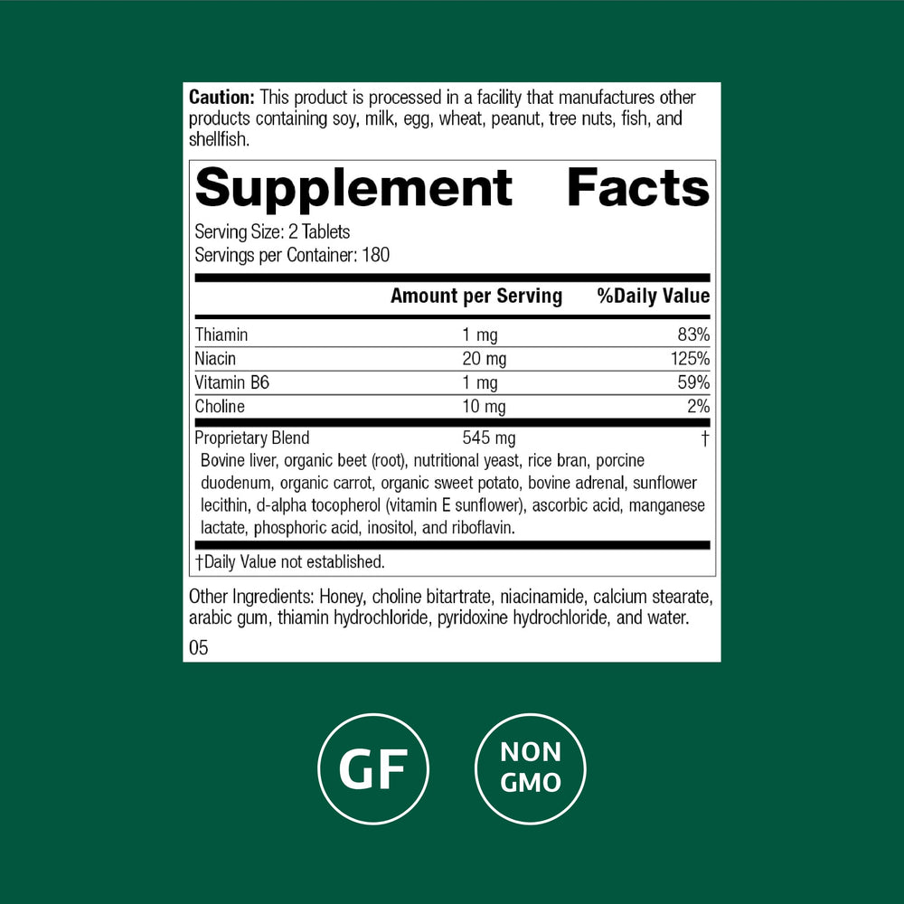 Front view of Cataplex B-GF bottle