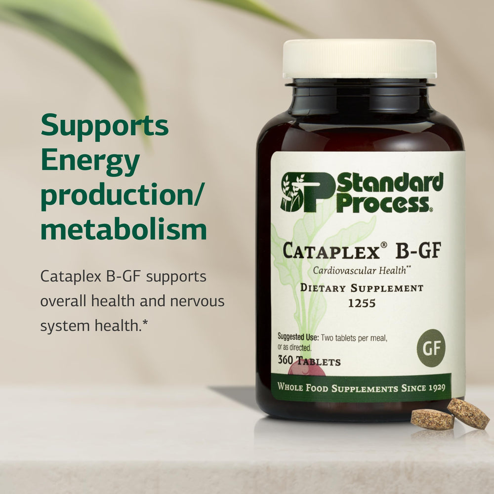 Cataplex B-GF capsules spilling from bottle