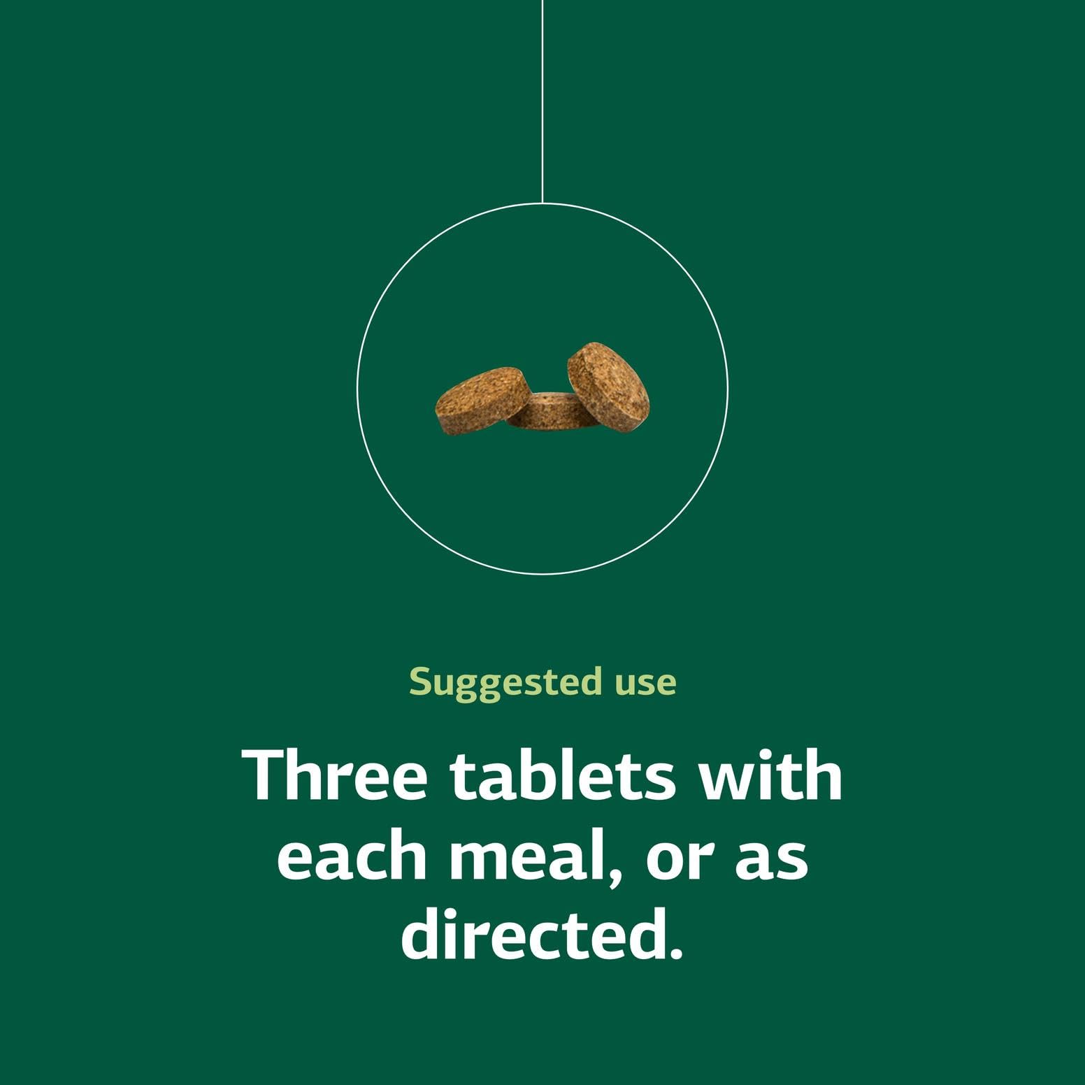 Cataplex C bottle with 360 tablets on white background