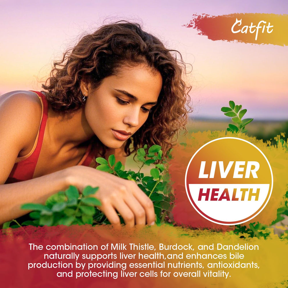 Catfit drops being poured into a glass of water for convenient mixing