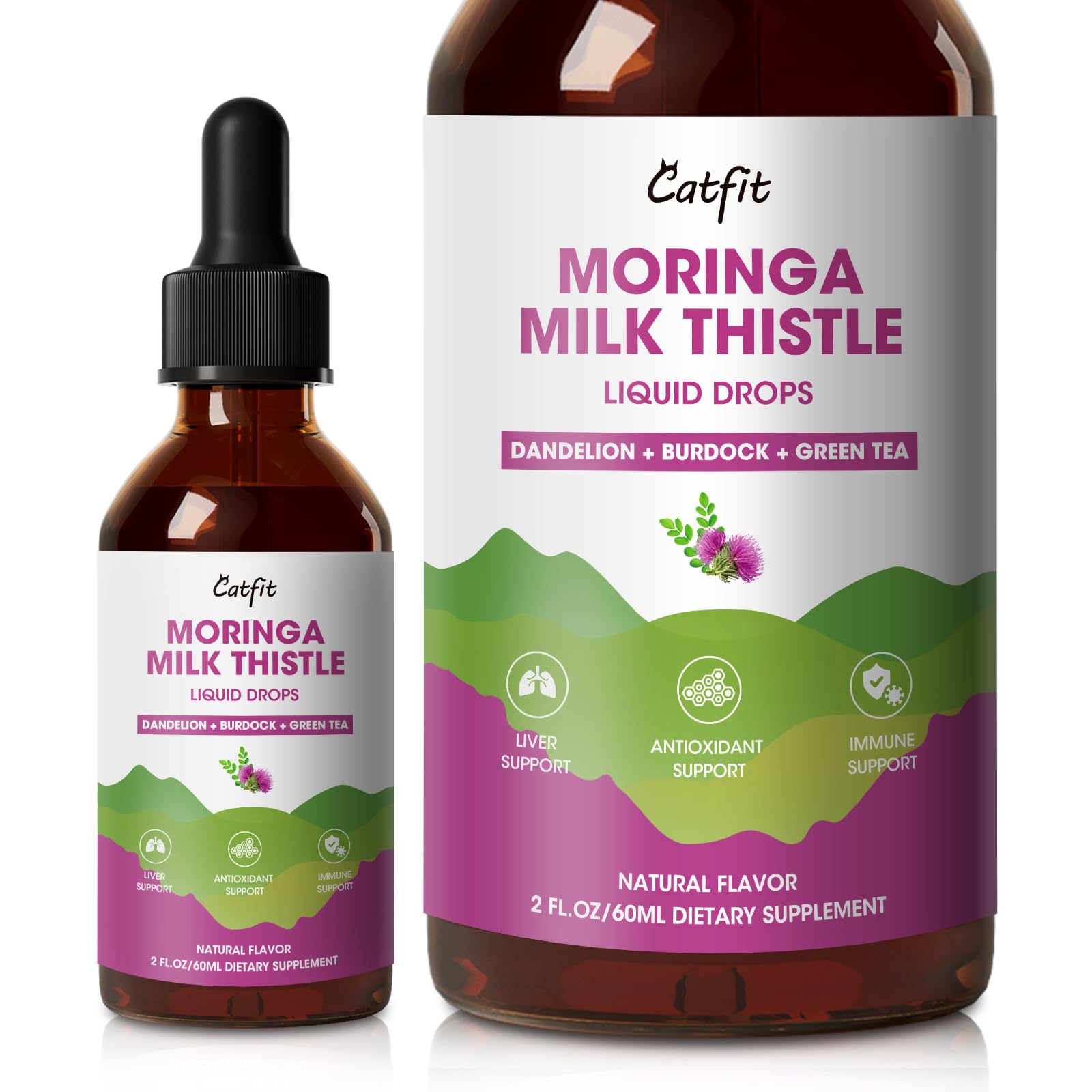 Catfit Milk Thistle Liver Detox Drops bottle and label