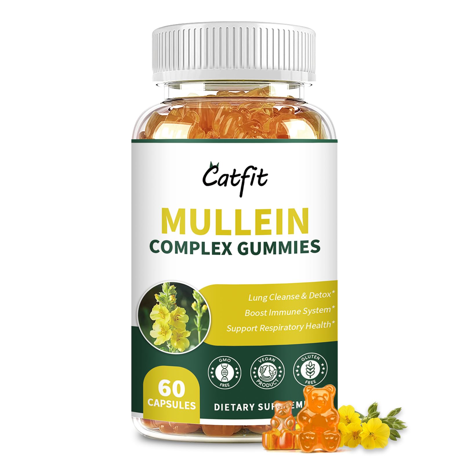 Catfit Mullein Gummies for Lungs hero image