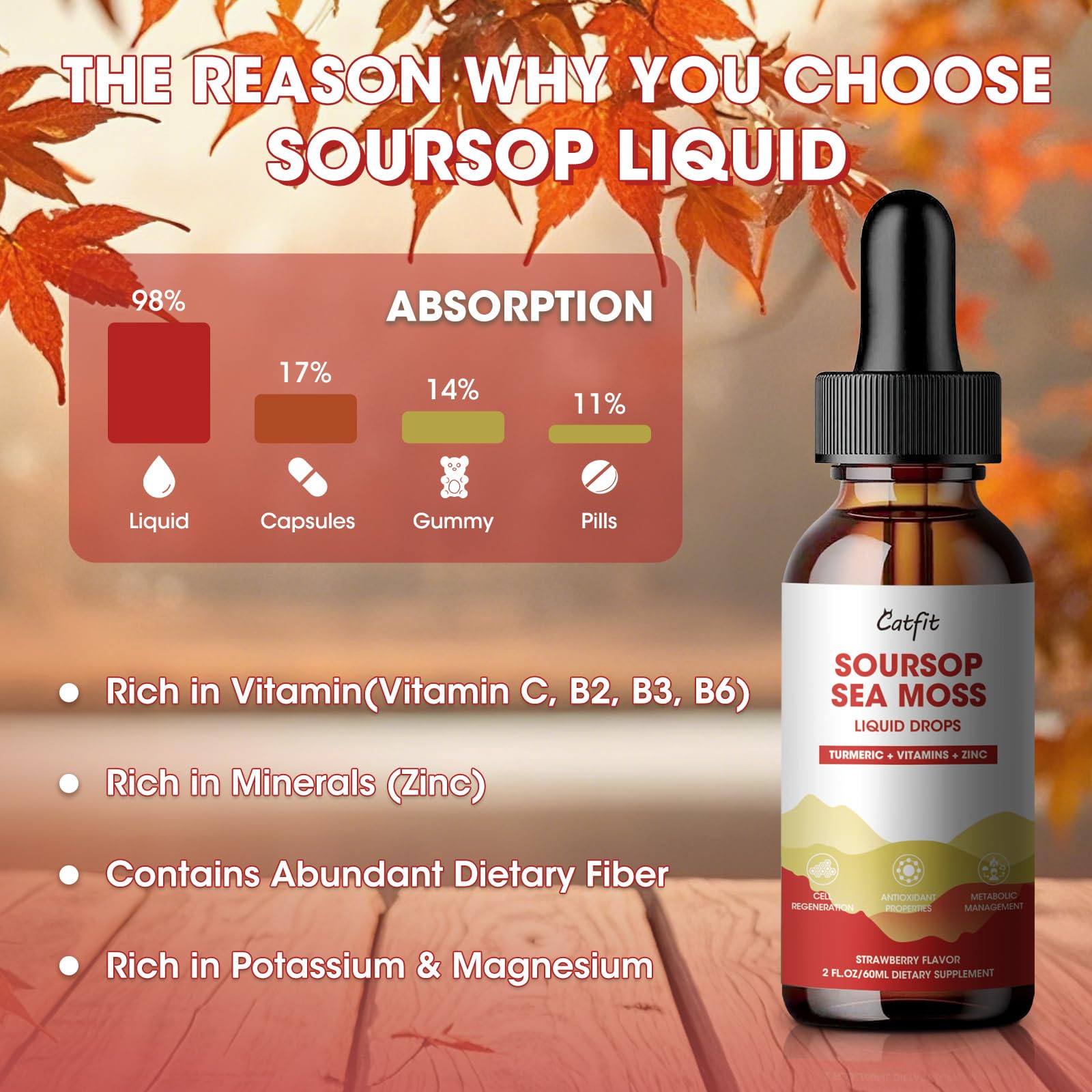 Sugar-free vegan liquid drops for daily wellness