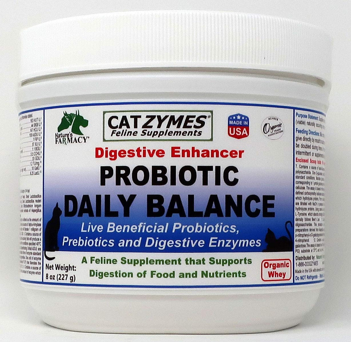 CATZYMES Probiotic Daily Balance bottle, 5 Billion CFU, 8 oz