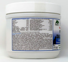 Close-up of ingredients showing organic whey base