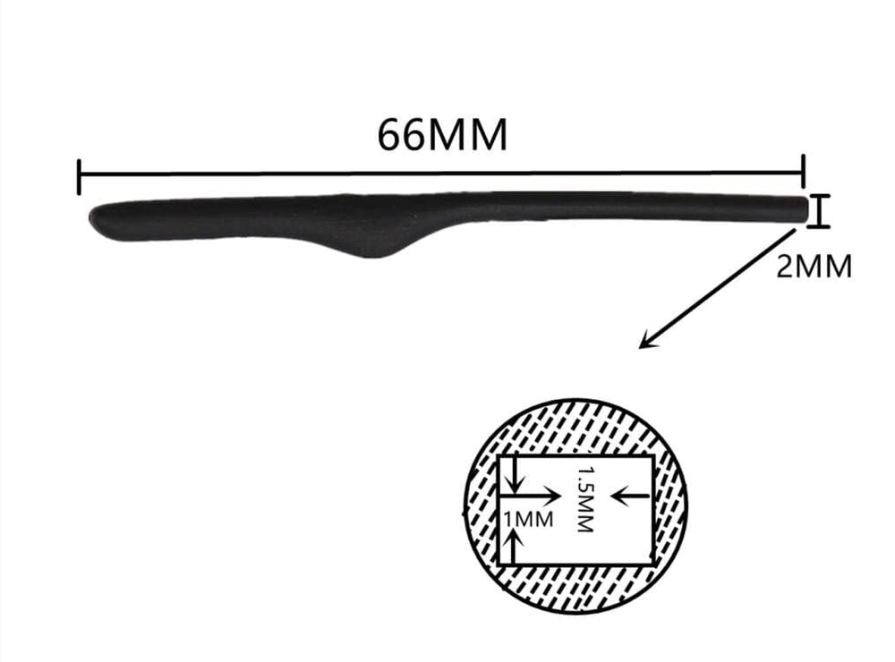 Nose pads from Caulo replacement kit in black frame with clear pads for Oakley Keel Blade